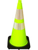 18" Lime  PVC Premium Series Traffic Cone, Day