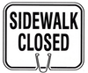 CONE SIGN SIDEWALK CLOSED