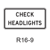 CHECK HEADLIGHTS  R16-9