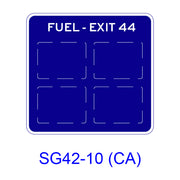 Single-Exit Interchange (One Service) Mainline EXIT XX SG42-10CA