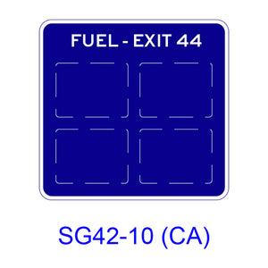 Single-Exit Interchange (One Service) Mainline EXIT XX SG42-10CA