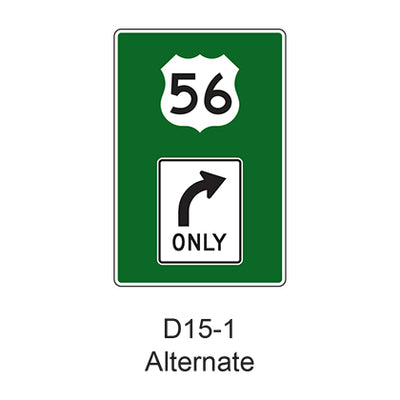 Combination Lane-Use Destination Route Name D15-1A