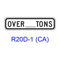 Truck Exclusion [plaque] R20D-1(CA)