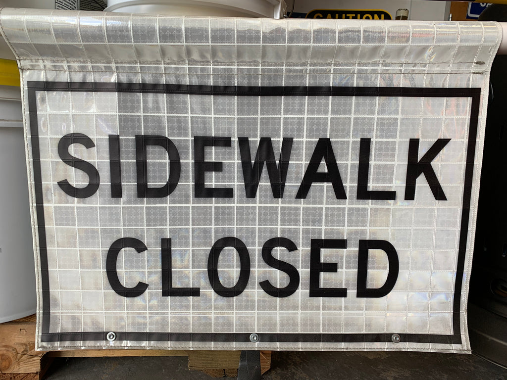 CONE BAR SIGN SIDEWLK CLSD REF