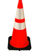 36" Orange PVC Revolution Series Traffic Cone, 10LB NIGHT