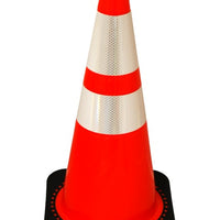 28" Orange PVC Revolution Series Traffic Cone, 7LB NIGHT