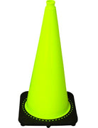 18" Lime  PVC Premium Series Traffic Cone, Day