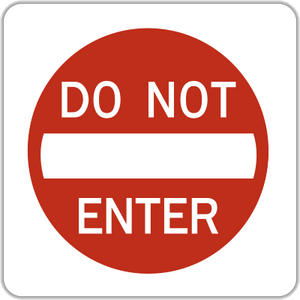 DO NOT ENTER Activated Blank-out R5-1ABO