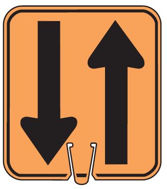 REF 2-WAY ARROW CONE SIGN 2-SI