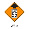 Reduced Speed Limit Ahead [symbol] W3-5