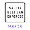 SAFETY BELT LAW ENFORCED SR15A(CA)