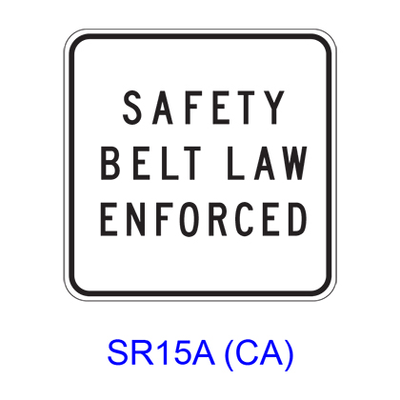 SAFETY BELT LAW ENFORCED SR15A(CA)