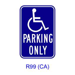 Accessible Parking Only [symb] R99(CA)