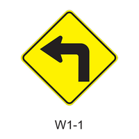 Turn Sign W1-1