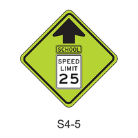 Reduced School Speed Limit Ahead S4-5