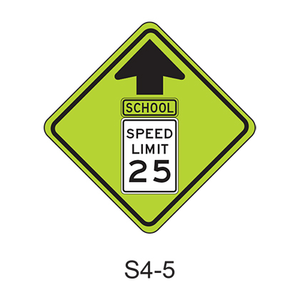 Reduced School Speed Limit Ahead S4-5