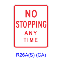 NO STOPPING ANY TIME R26(S)(CA)