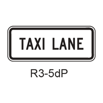 TAXI LANE [plaque] R3-5dP