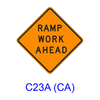 RAMP WORK AHEAD C23A(CA)