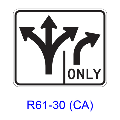 Intersection Lane Control R61-30(CA)