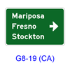 Destination & Street Name w/ arrow G8-19(CA)