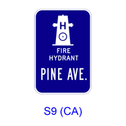 Fire Hydrant Street Name [symbol] S9(CA)