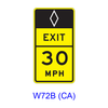 (HOV)Advisory Exit(Ramp) Speed W72B(CA)