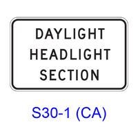 DAYLIGHT HEADLIGHT SECTION S30-1(CA)