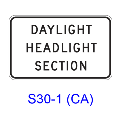 DAYLIGHT HEADLIGHT SECTION S30-1(CA)
