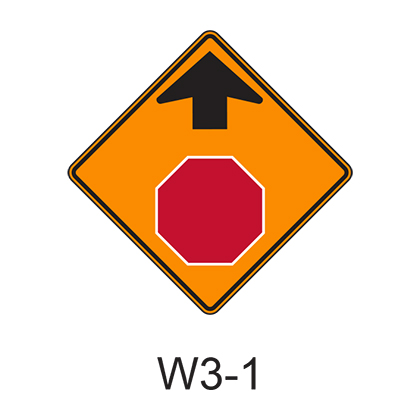 Stop Ahead [symbol] W3-1