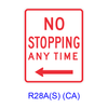 NO STOPPING ANY TIME w/ arrow R28A(S)CA