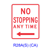 NO STOPPING ANY TIME w/ arrow R28A(S)CA