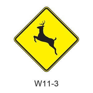 Deer Crossing [symbol] W11-3