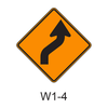 Reverse Curve Sign W1-4