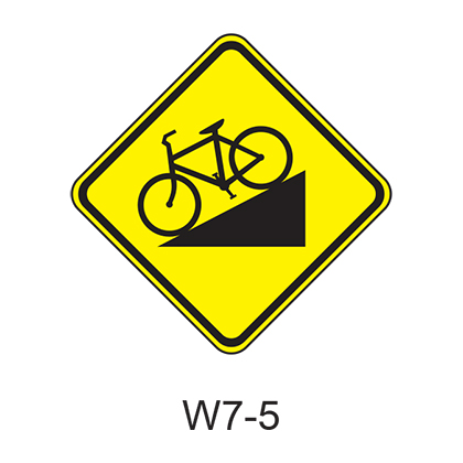 Hill [bicycle symbol] W7-5