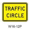 TRAFFIC CIRCLE [plaque] W16-12P