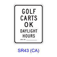 GOLF CARTS OK DAYLIGHT HOURS SR43(CA)