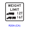 Weight Limit [symbol] R20A(CA)