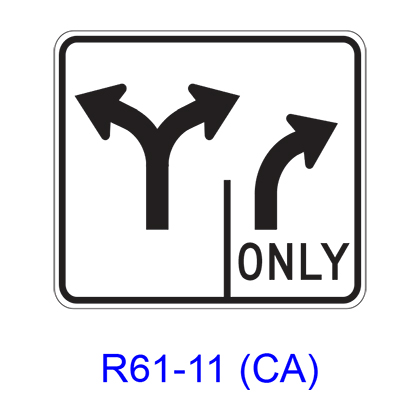 Intersection Lane Control R61-11(CA)