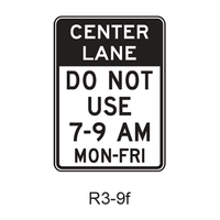 Reversible Lane Control (post-mounted) R3-9f