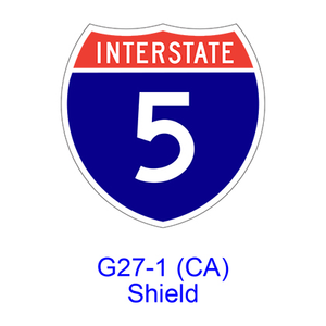 Interstate Route Shield G27-1(CA)