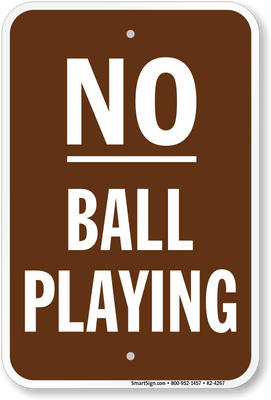 NO BALL PLAYING