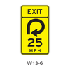 Combination Horizontal Alignment/ Advisory Exit Speed W13-6