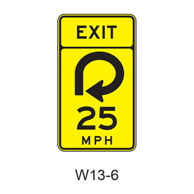 Combination Horizontal Alignment/ Advisory Exit Speed W13-6