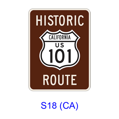 Historic Route [symbol] S18(CA)