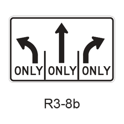 Advance Intersection Lane Control R3-8b