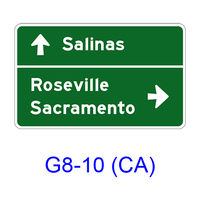 Destination & Street Name w/ arrow G8-10(CA)