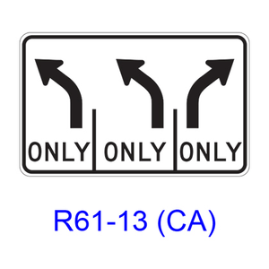 Intersection Lane Control R61-13(CA)