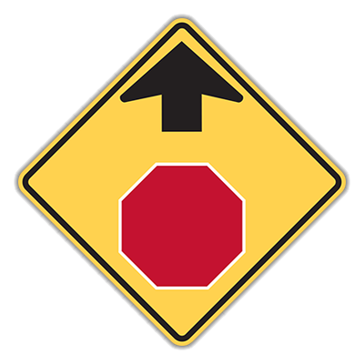 STOP AHEAD 36" EG