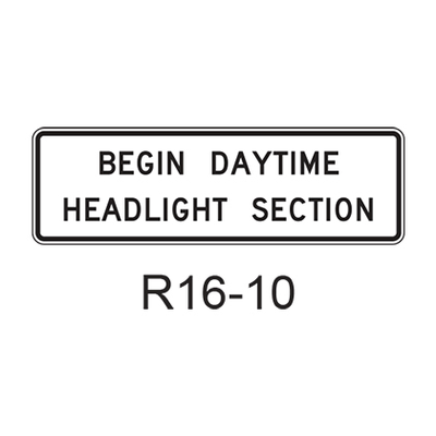 BEGIN DAYTIME HEADLIGHT SECTION R16-10
